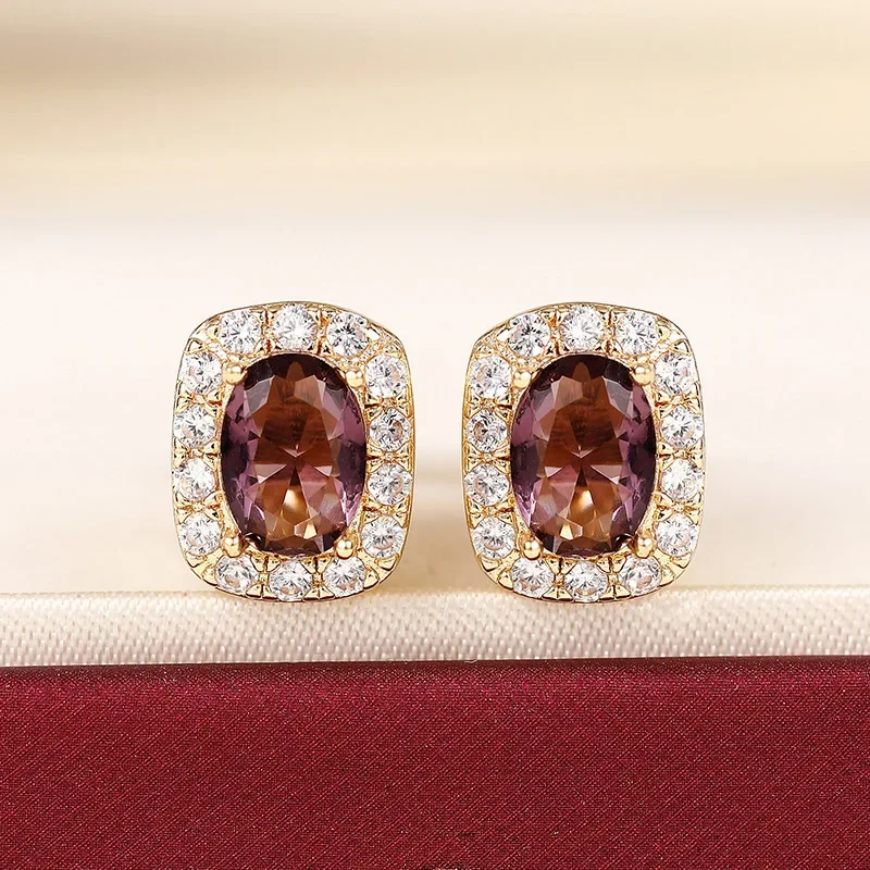 Travel Accessories High End - Anting Zirkon Berkilau Mewah Terbaru 2026