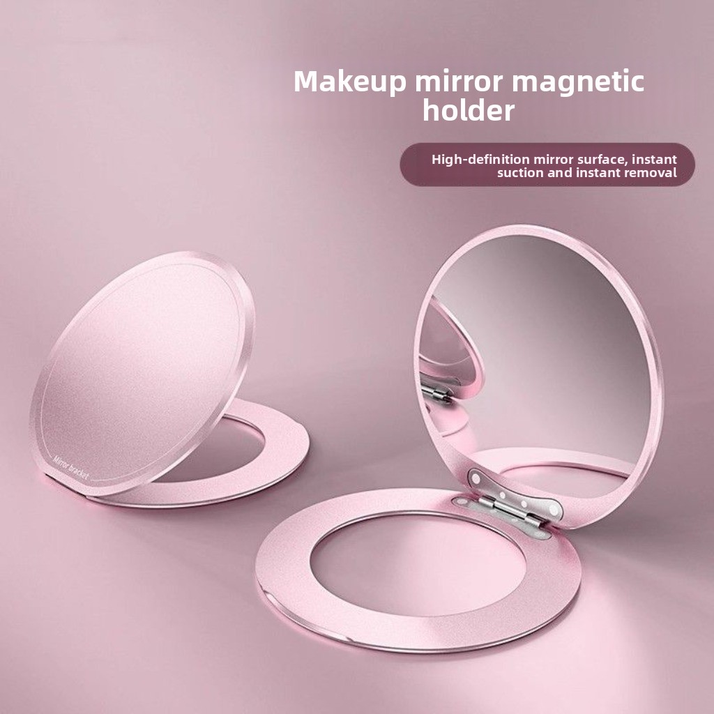 Travel Accessories Apple - Cermin Rias Kosmetik Kecil dengan Penyangga