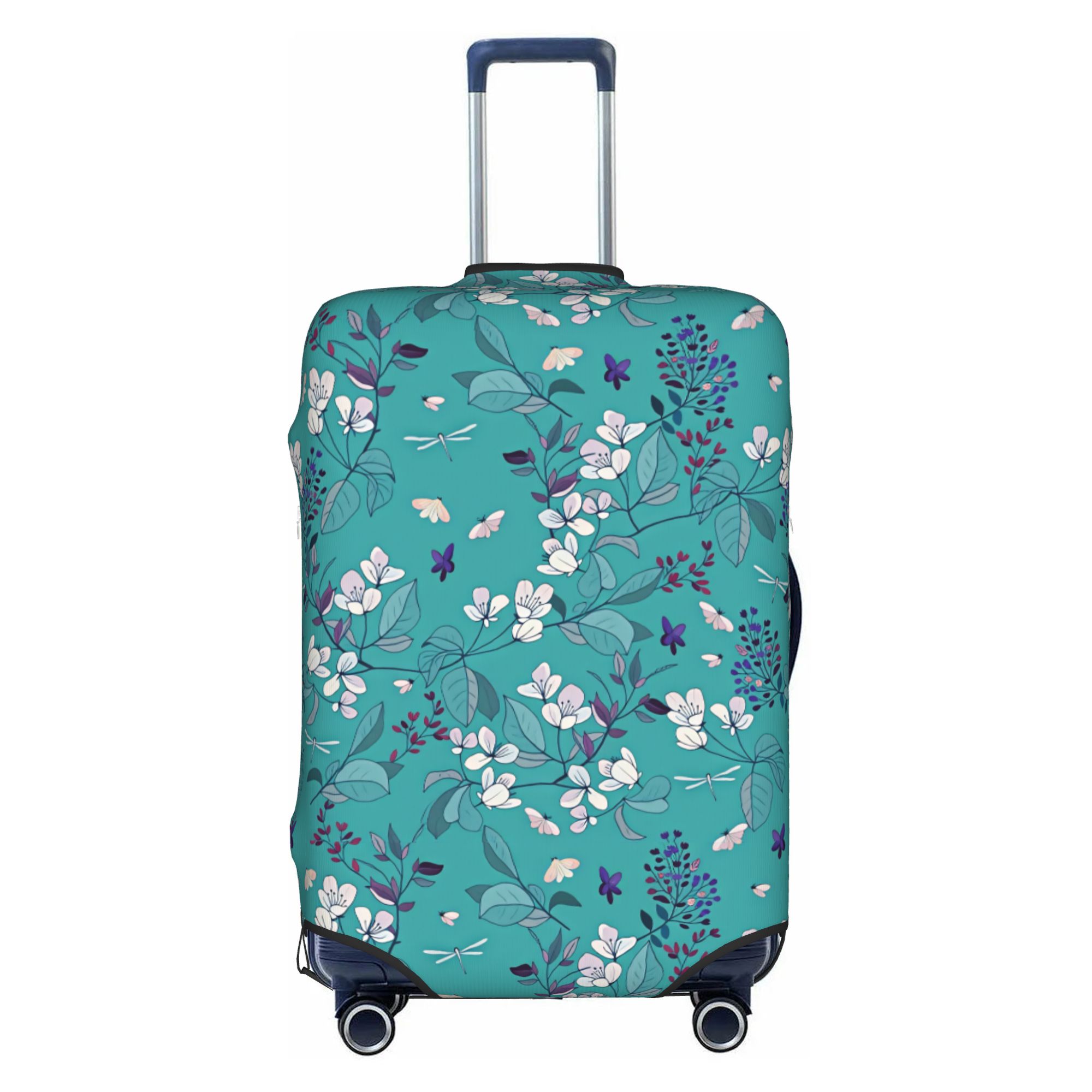 Travel Accessories Apple - Penutup Bagasi Bunga Sakura Ungu Lilac,