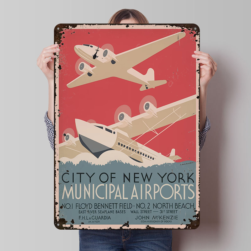 Travel Accessories Nyc - Poster Cetak Perjalanan Bandara New York