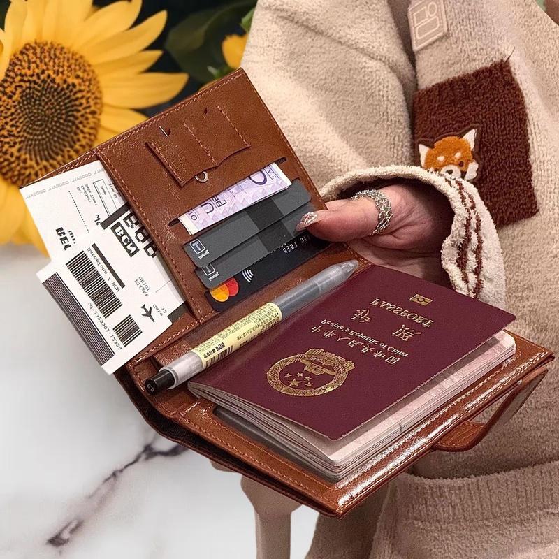 Travel Accessories On Plane - Dompet Paspor Perjalanan Wanita Pria Tempat