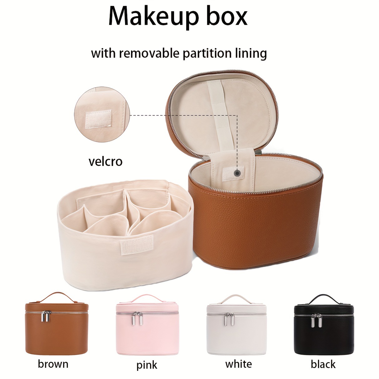 Travel Z - Tas Makeup Kulit PU Kapasitas Besar