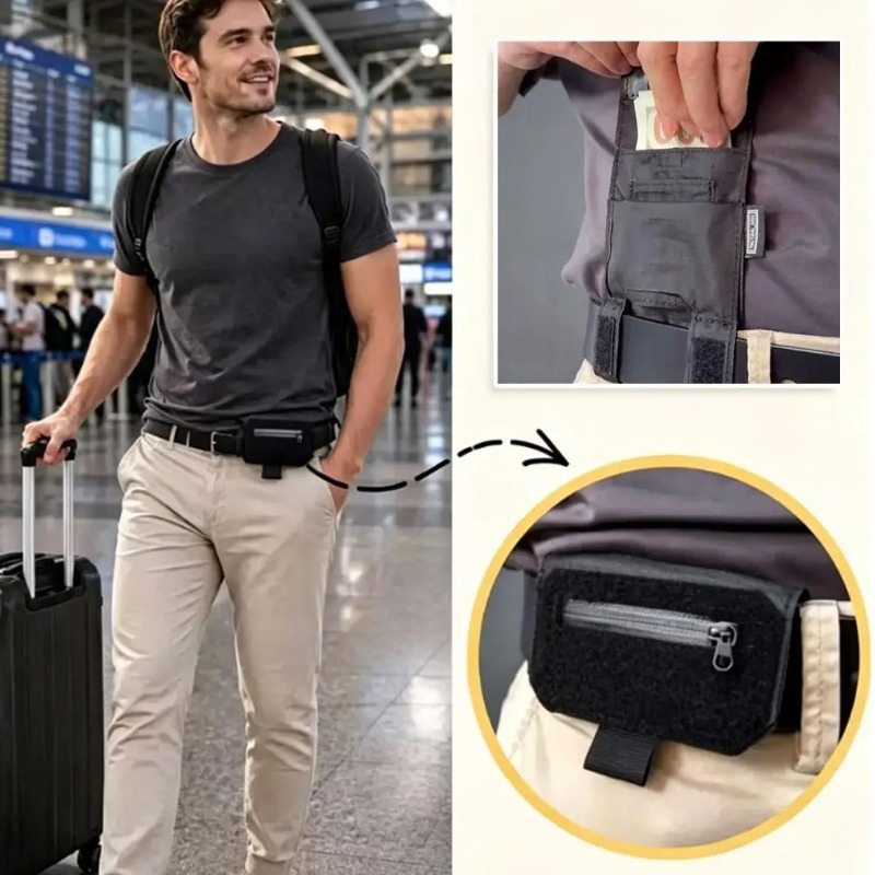 Travel Wallet Slim - Dompet Sabuk Pinggang Portabel, Hadiah untuk