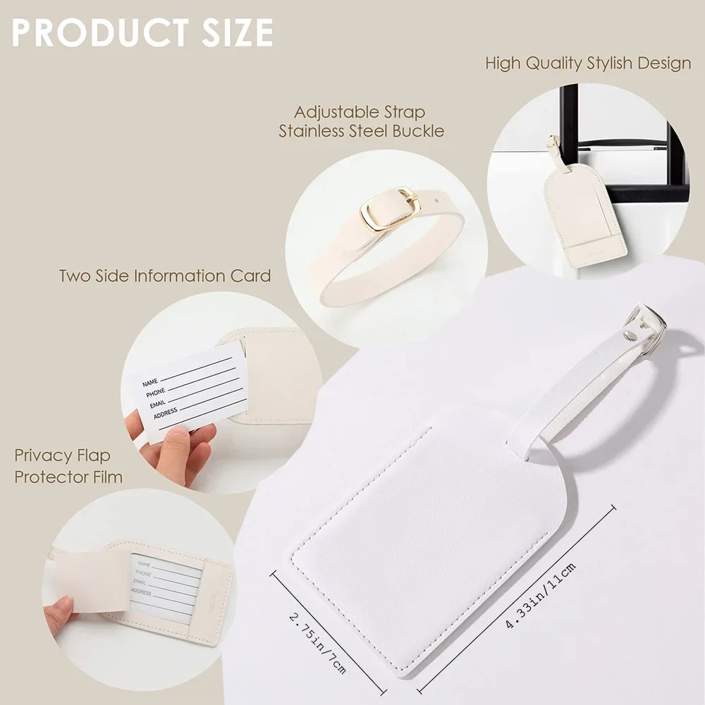 Tag Bagasi PU yang Dipersonali - Travel Accessories Gifts For Her ulasan dan harga