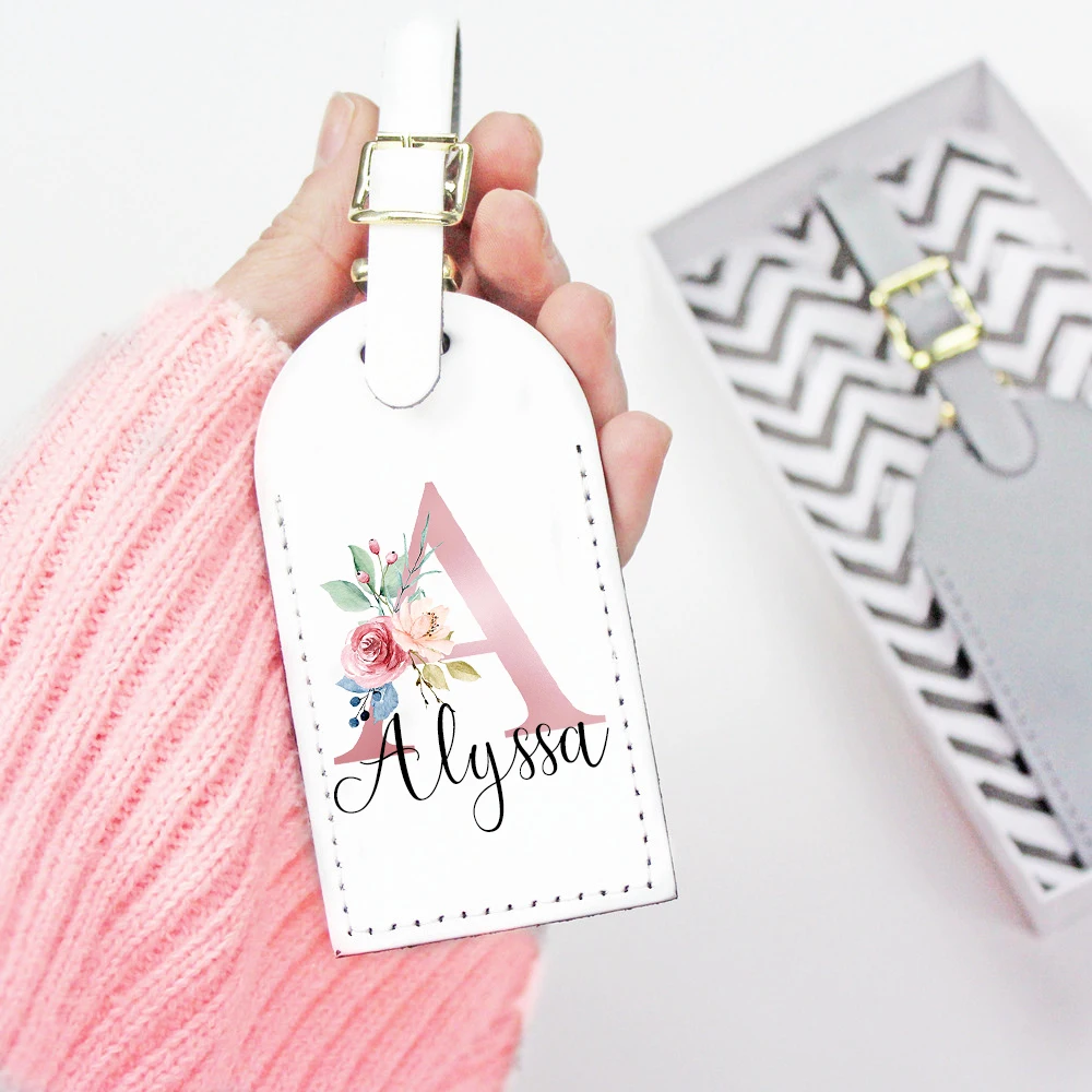 Tag bagasi kulit Pu nama kusto - Travel Accessories Gifts For Her ulasan dan harga