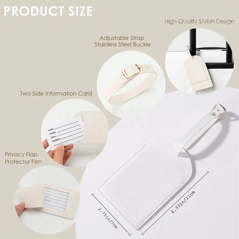 Tag bagasi PU Monogram pribadi - Travel Accessories Gifts For Her ulasan dan harga
