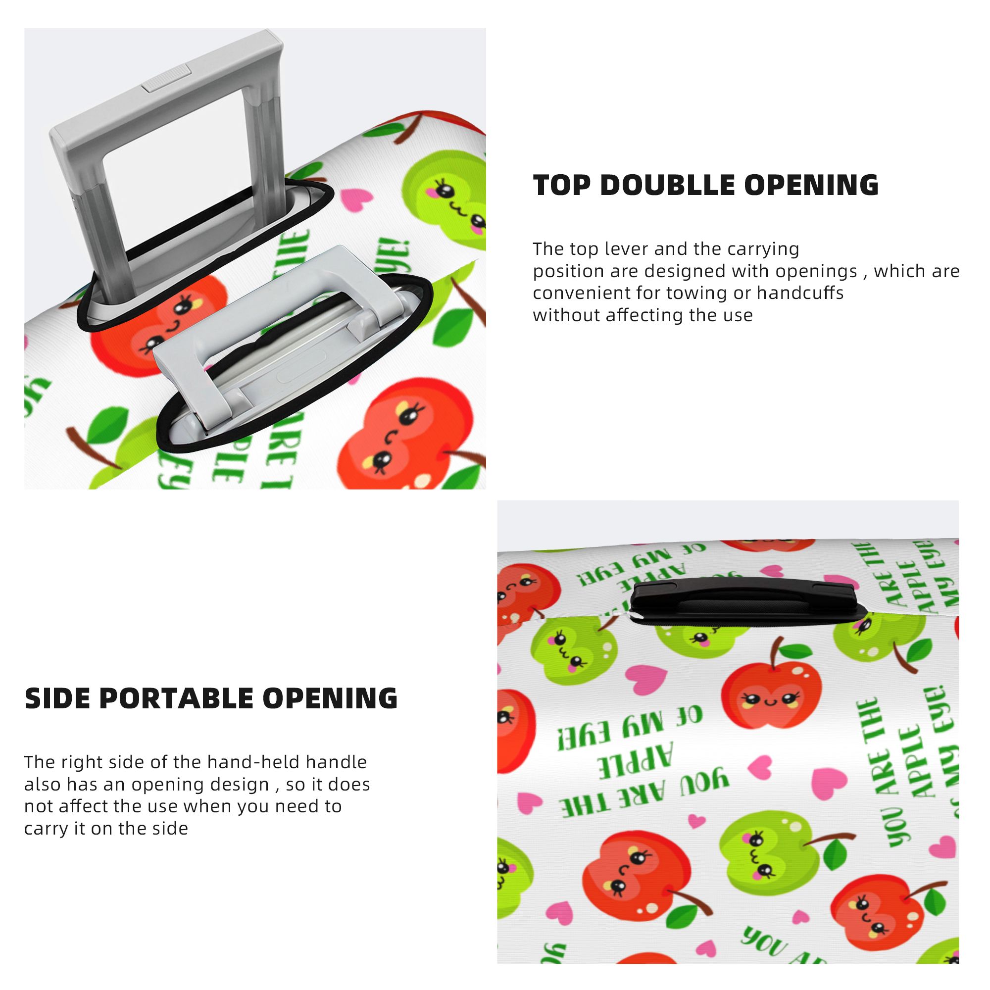 Penutup Bagasi Wajah Apel Lucu - Travel Accessories Apple ulasan dan harga