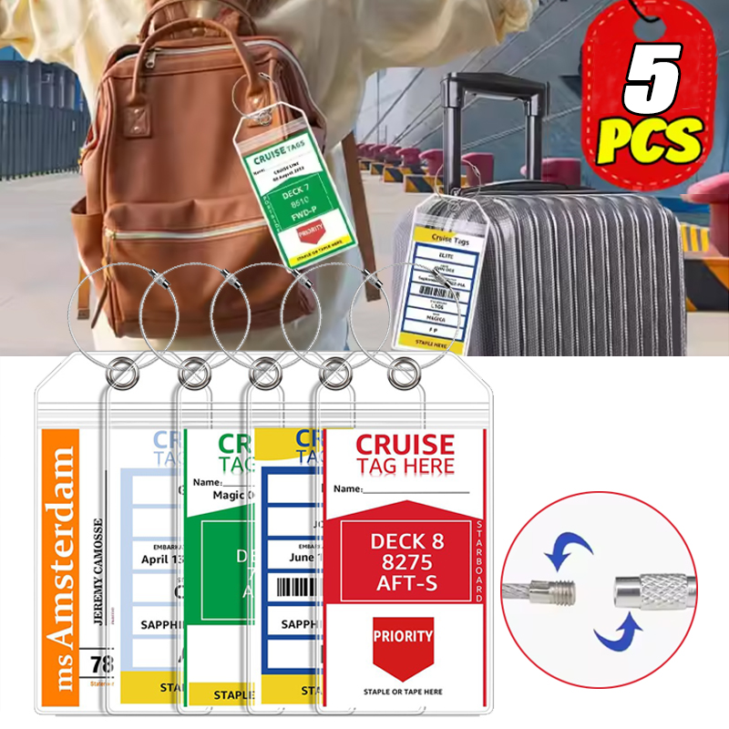 5 Buah Label Bagasi Transparan - It Travel Accessories ulasan dan harga