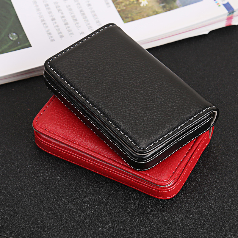 Tempat kartu bisnis kulit PU,  - Travel Wallet Slim ulasan dan harga