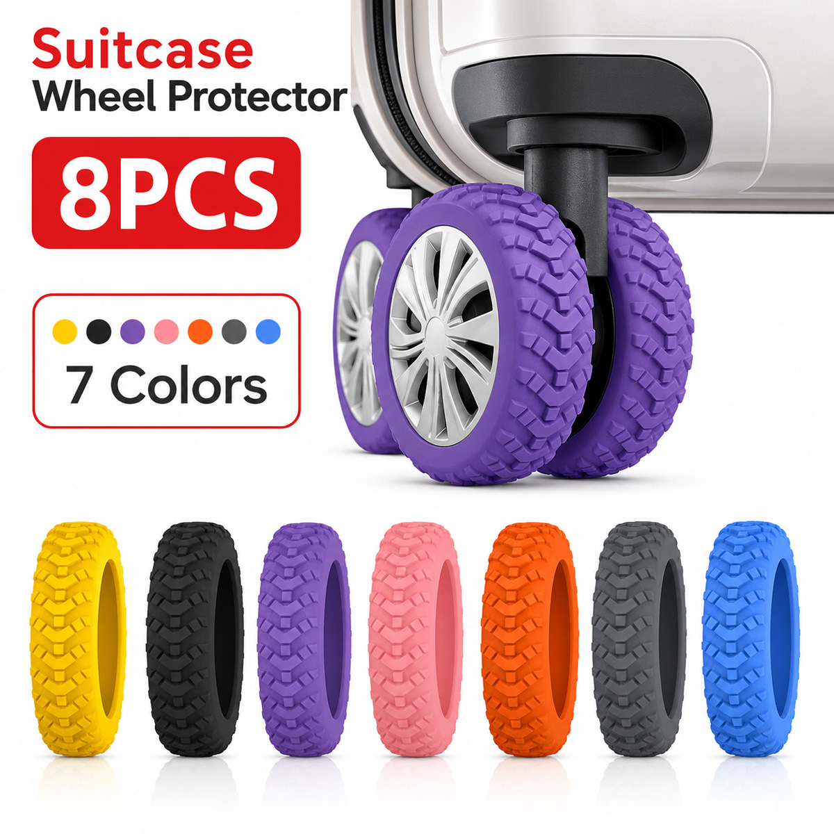 8PCS Pelindung Roda Koper Penu - Luggage Wheel Replacement ulasan dan harga