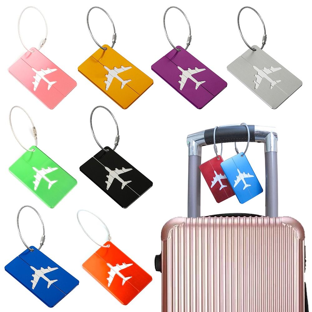 Label bagasi perjalanan Alumin - Travel Accessories On Plane ulasan dan harga
