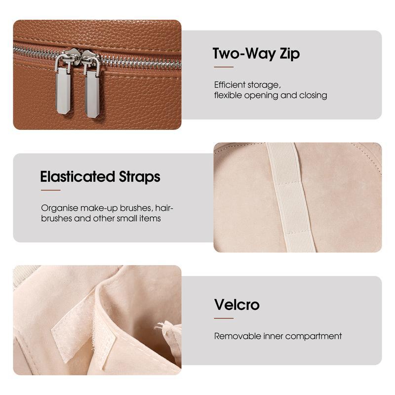 Tas Makeup Kulit PU Kapasitas  - Travel Z ulasan dan harga
